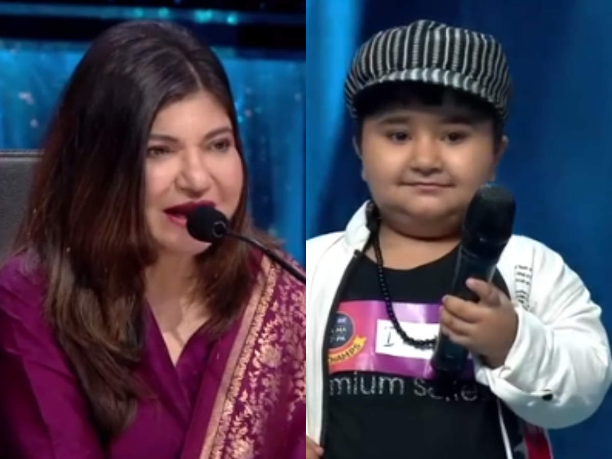 Sa Re Ga Ma Pa L Il Champs Young Contestant Teaches Judge Alka Yagnik How To Sing Times Of India