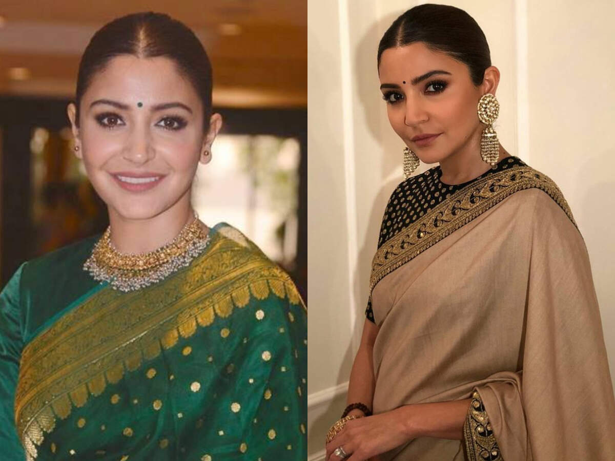 This is Anushka Sharma's go-to hairstyle for saris - Times of India This is Anushka Sharma's go-to hairstyle for saris - Times of India