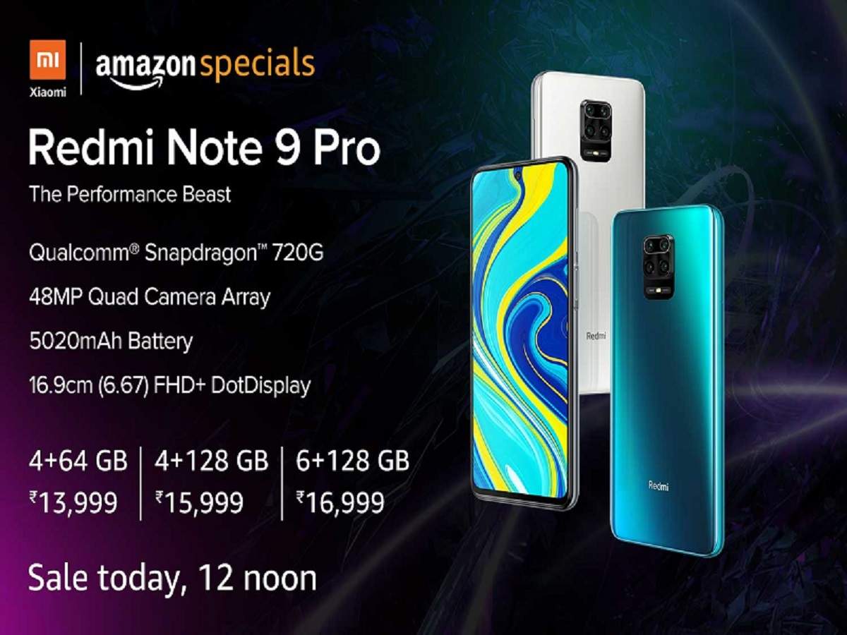 redmi note 9 pro price: Redmi Note 9 Pro Max unveiled at Rs 14,999; device  to be available from March 25 - The Economic Times