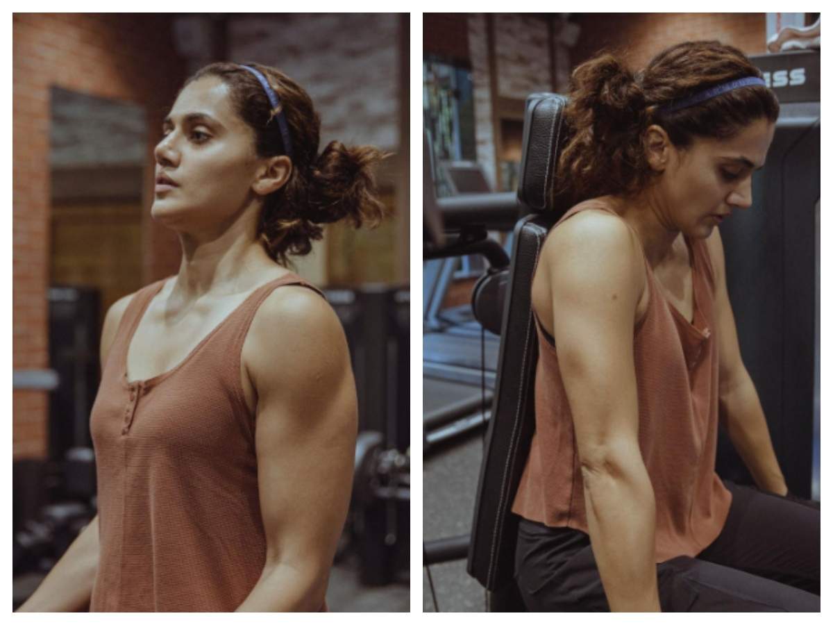 Taapsee Pannu shares a glimpse of her intense workout for 'Rashmi Rocket' |  Hindi Movie News - Times of India