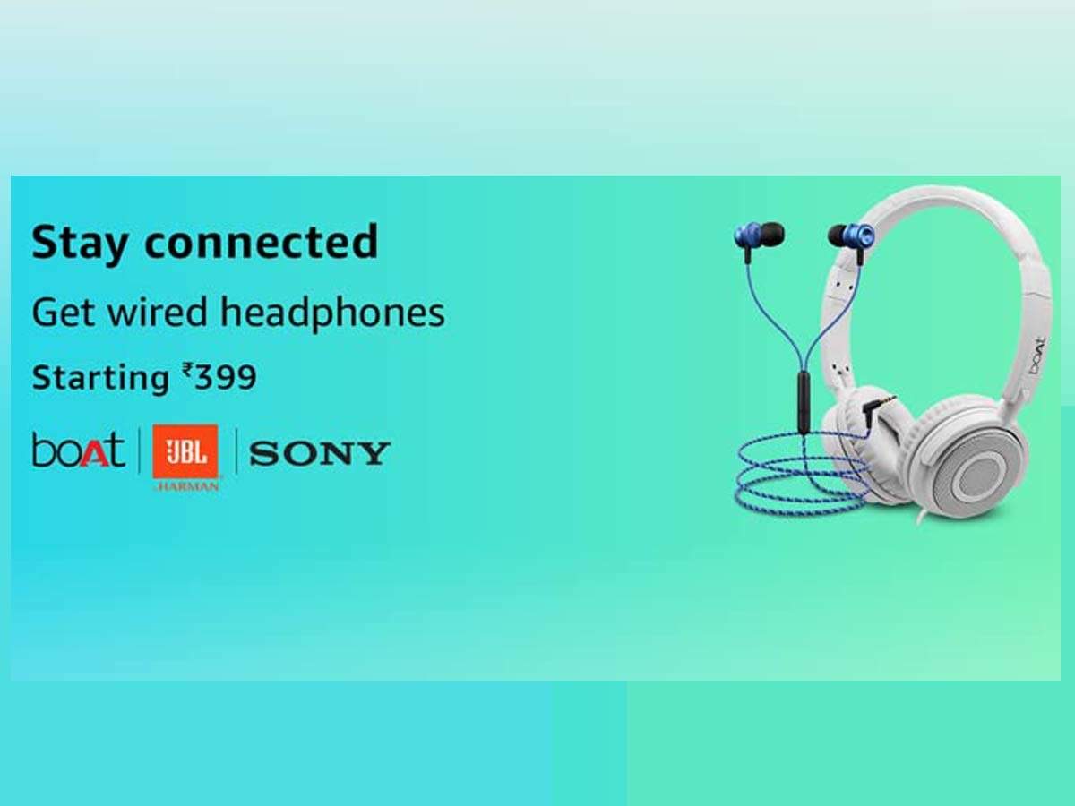 Amazon Sale Offers Wired headphones from boAt JBL Realme and