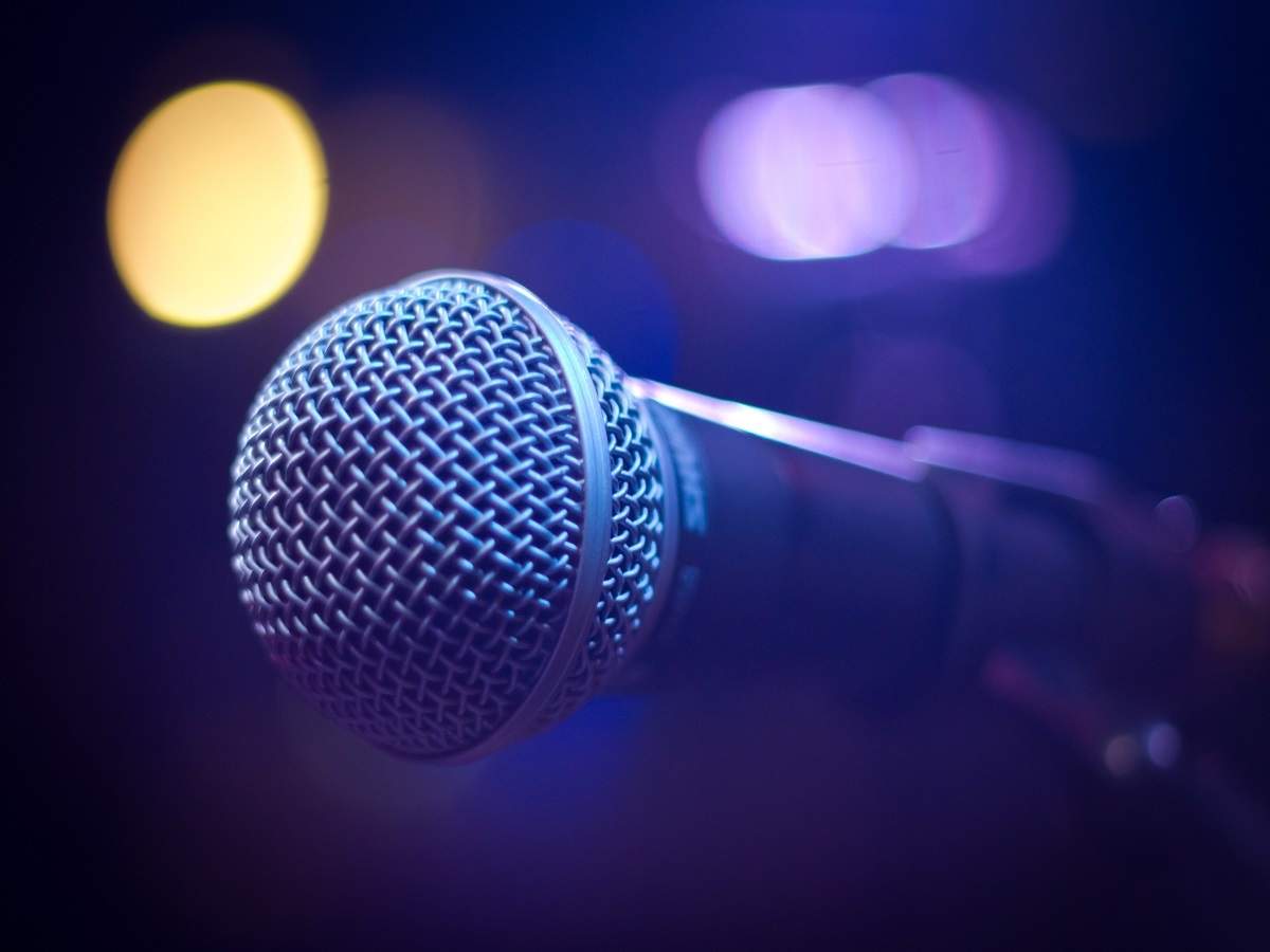 HD wallpaper microphone music no people technology colored background   Wallpaper Flare