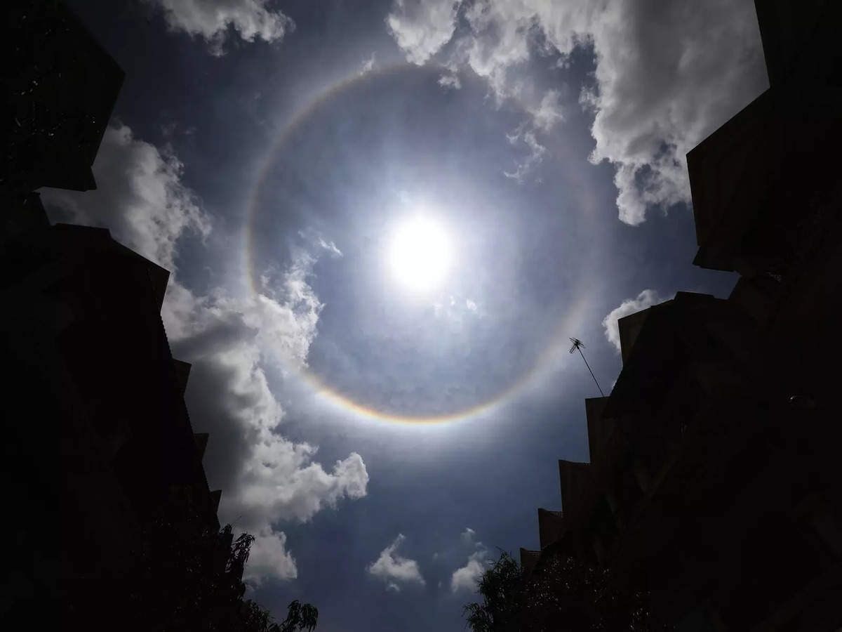 Hyderabad witnesses rare 22 degree Suns halo' phenomenon, heres what it  means, India News