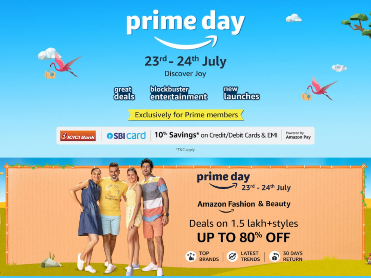 sale:  Prime Day Sale: Get 50% to 80% off on Beauty and  Fashion - The Economic Times