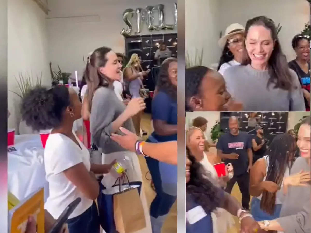 Angelina Jolie does the electric slide with daughter Zahara to celebrate  her Spelman College acceptance - WATCH | English Movie News - Times of India