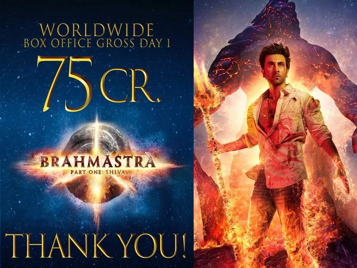 Brahmastra Part One: Shiva' earns Rs 75 crore at worldwide box office;  director Ayan Mukerji says 'thank you' to fans | Hindi Movie News - Times  of India