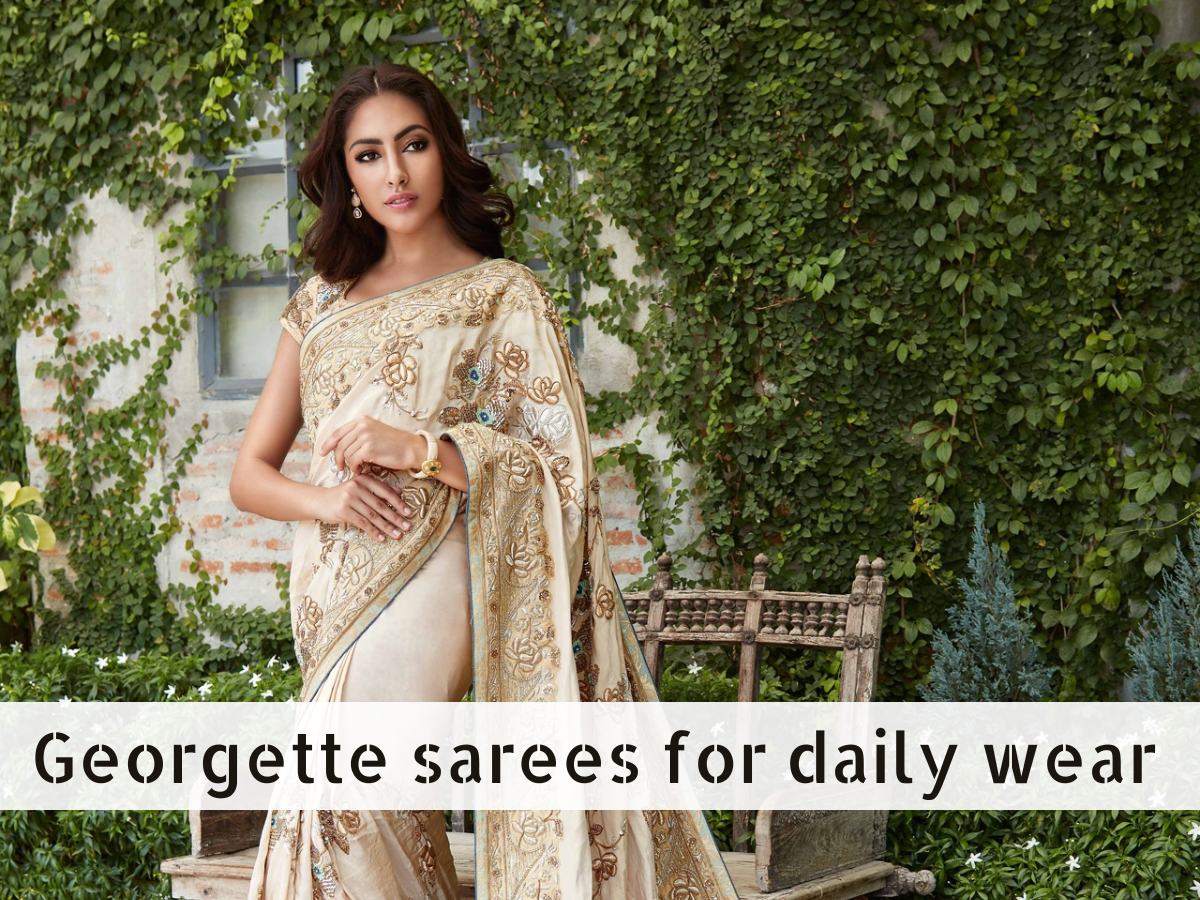 Georgette sarees for daily wear - Times of India (June, 2023)