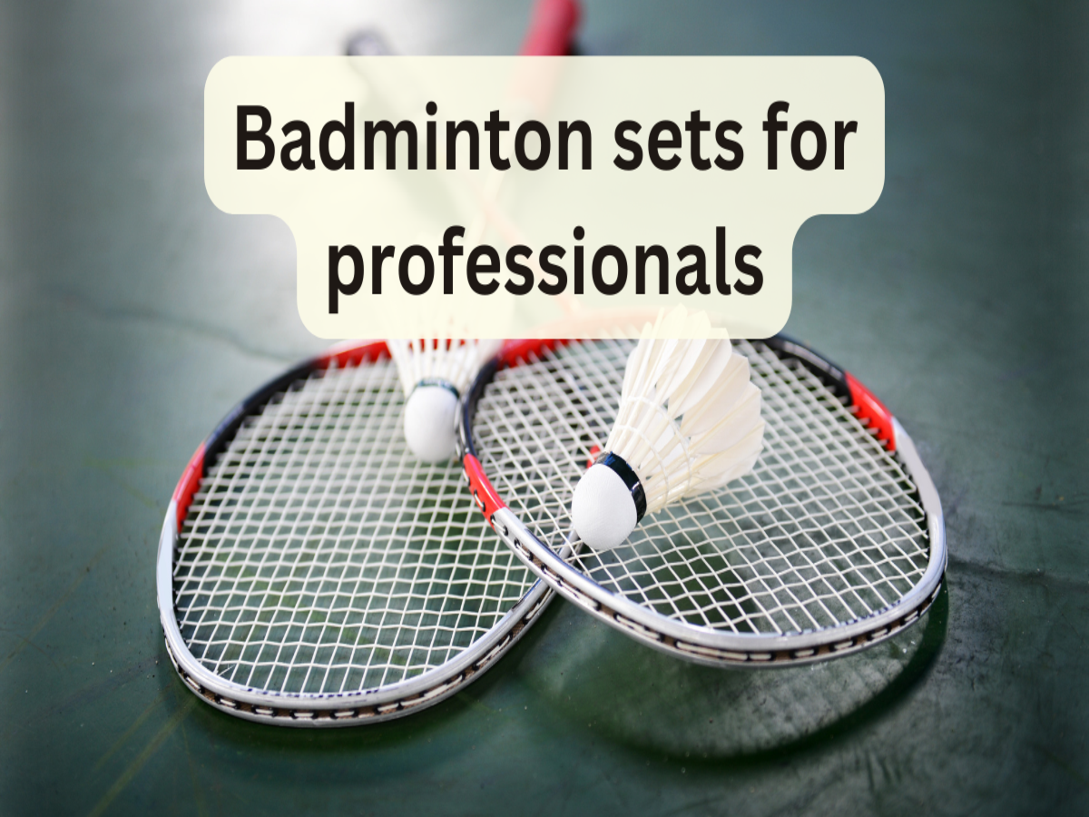Portable Badminton Net Set with Storage Base, Rackets LED
