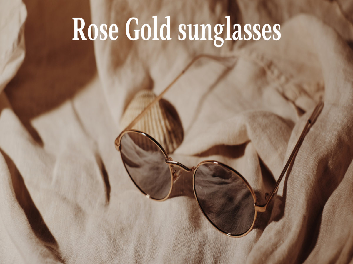 Rose Gold Round Sunglasses