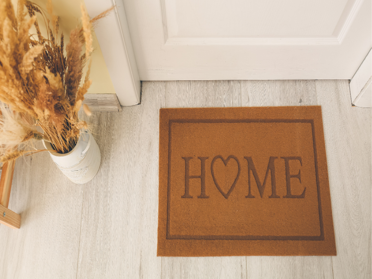 Vinyl Backed Coir Welcome Mat  No Trax Home Design Cocoa Mat