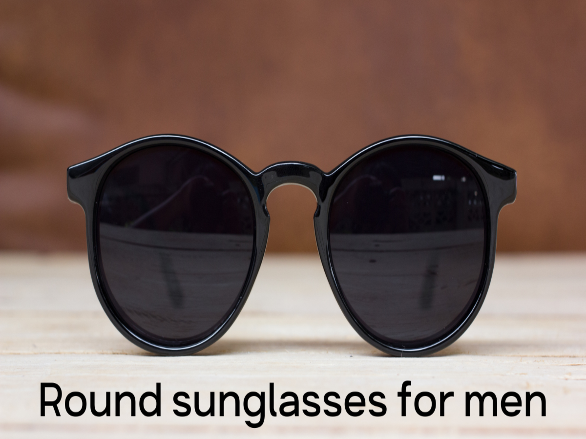 Super Small Round Sunglasses for Men, Gray Lenses