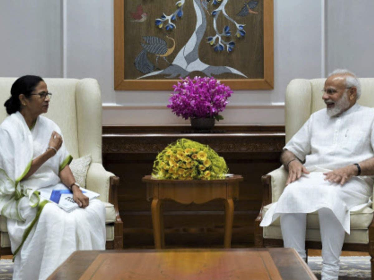Image result for "Mamata Banerjee meets PM Narendra Modi, invites him to Bengal after Pujas":