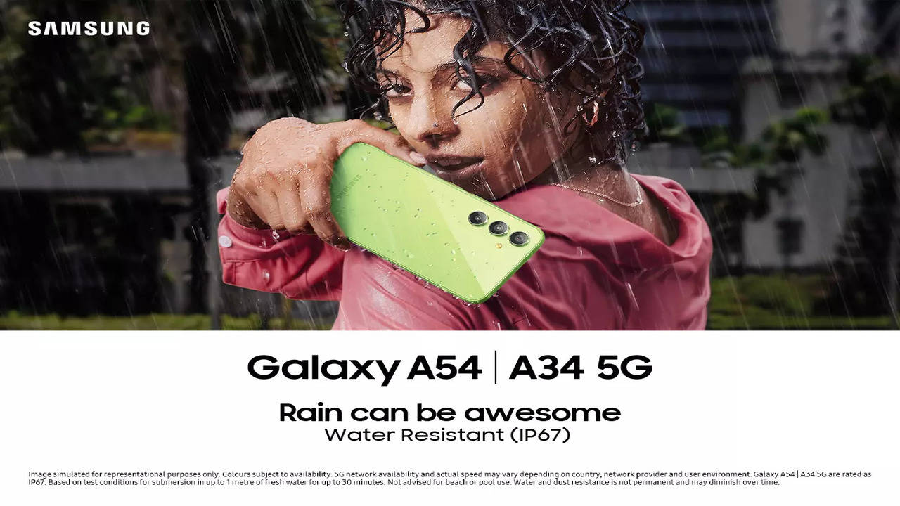 With water & dust resistance, Galaxy A54 5G  A34 5G helps you live a  worry-free life - Times of India