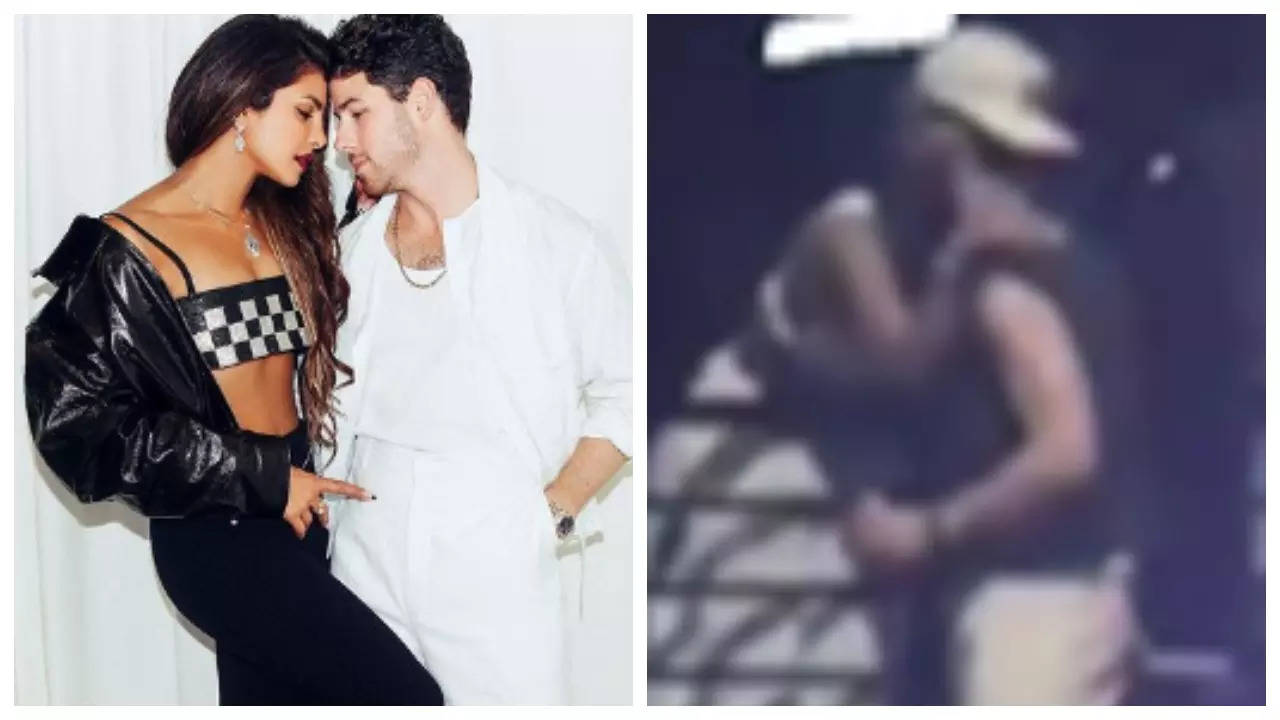 Priyanka Chopra and Nick Jonas kiss backstage amid concert – watch video |  Hindi Movie News - Times of India