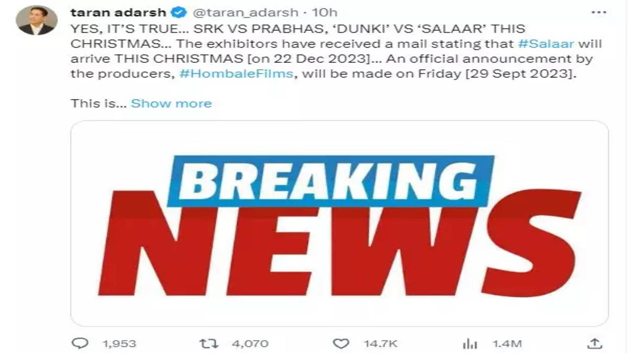 Salaar Prepares For Epic Clash With Dunki On December