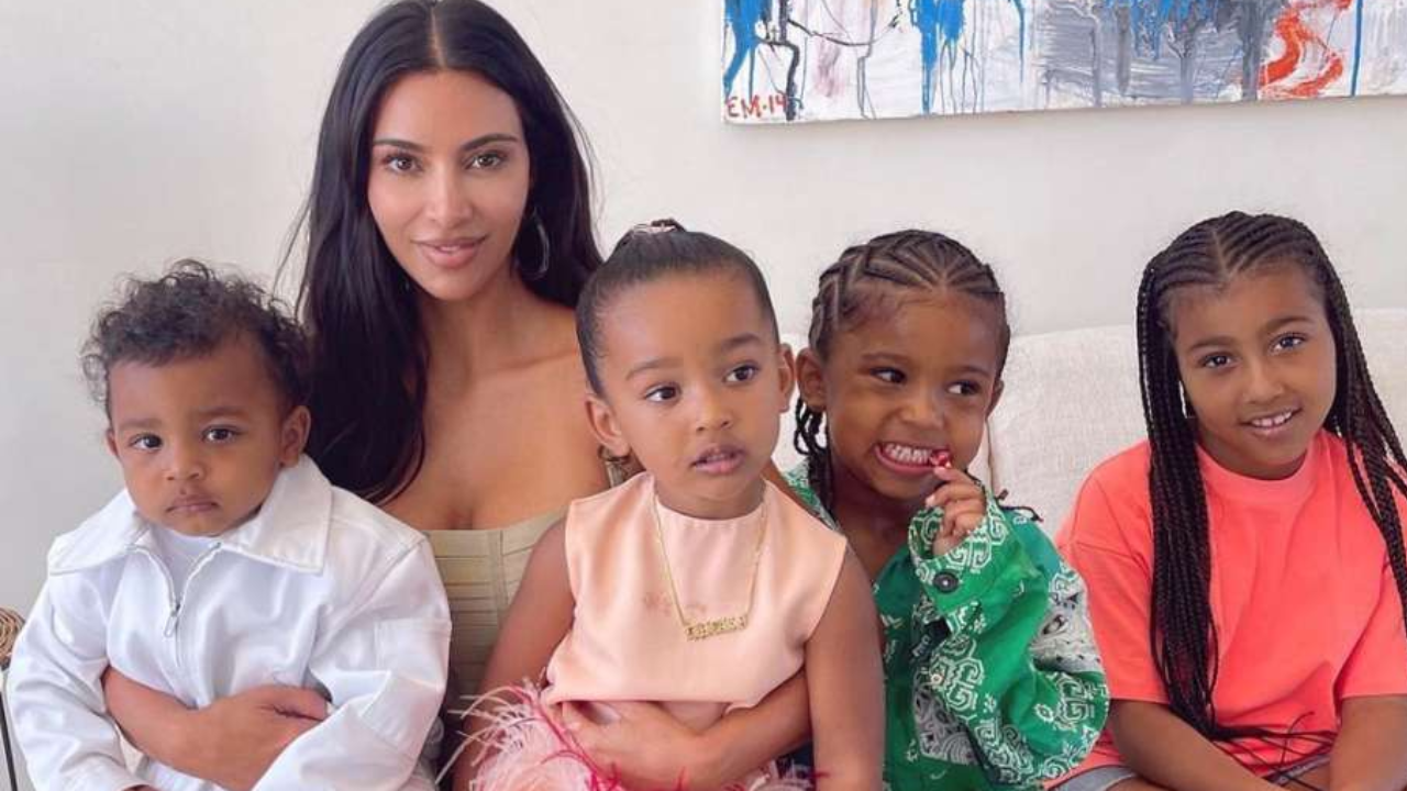 Kim Kardashian jokes that her kids 'run' the house when she