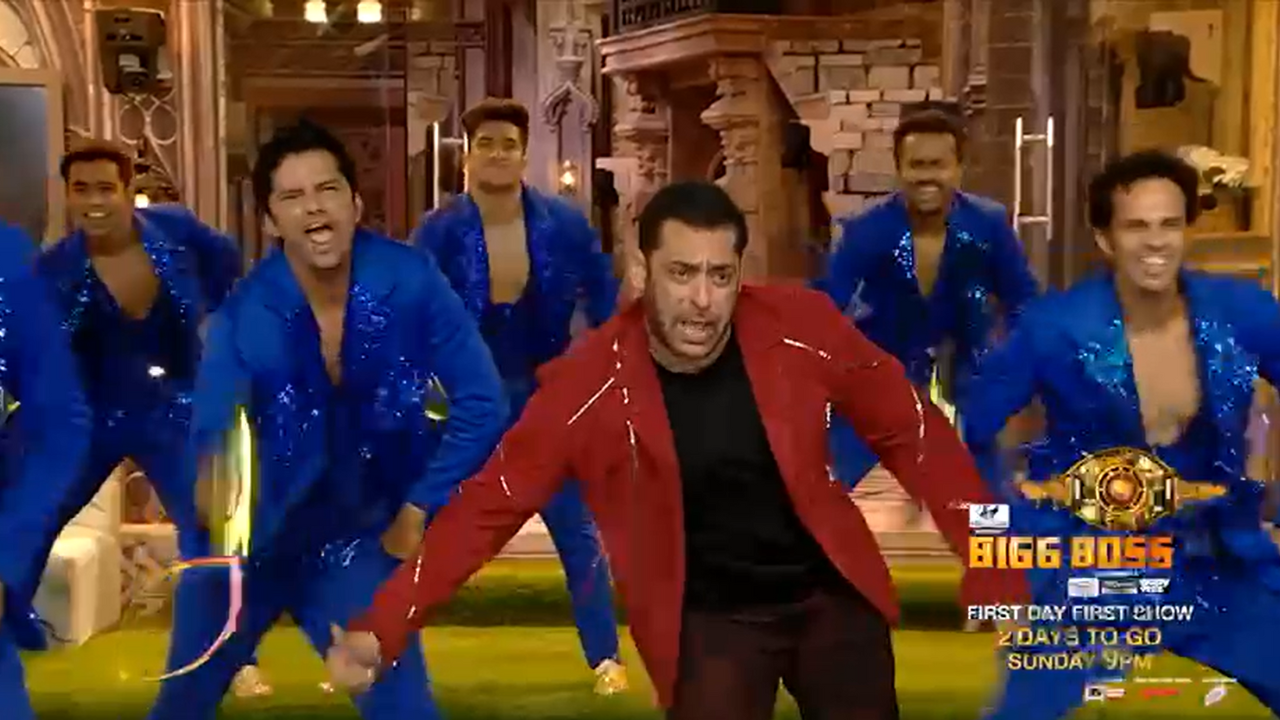 Bigg Boss 17 Salman Khan performs on a medley of his hit songs