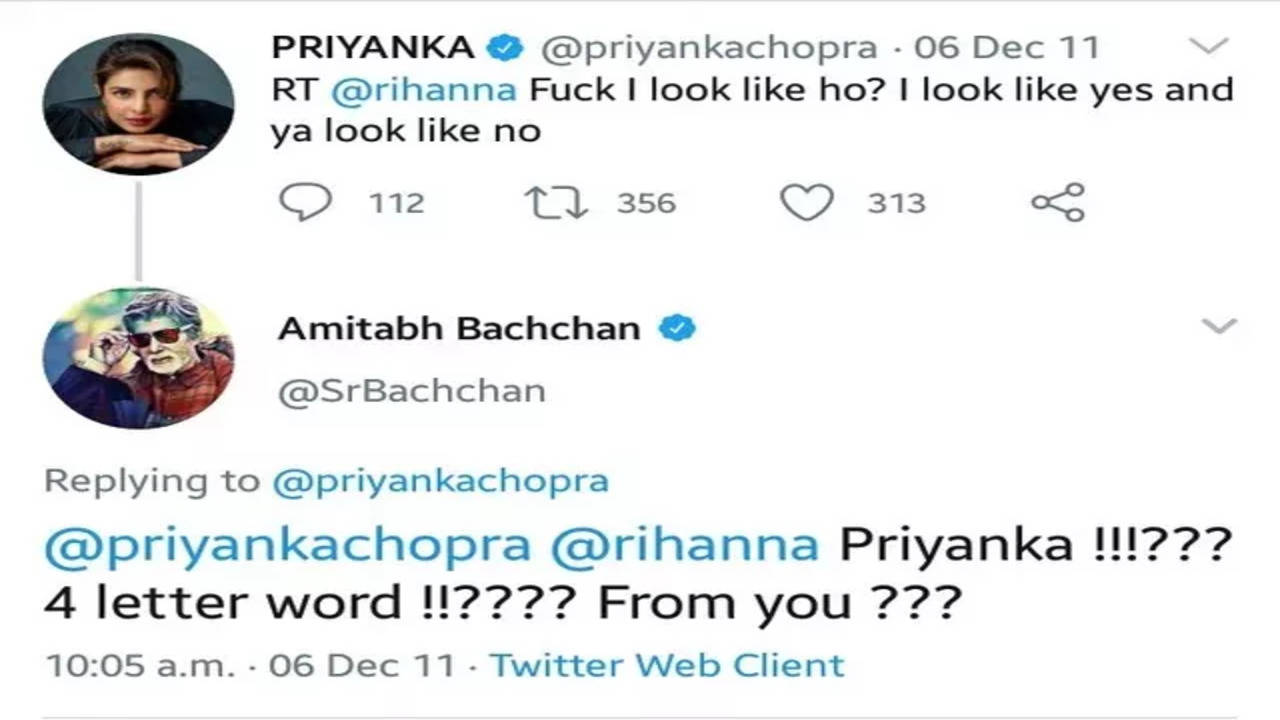 Throwback: When Amitabh Bachchan schooled Priyanka Chopra for using the  F-word in her tweet | Hindi Movie News - Times of India