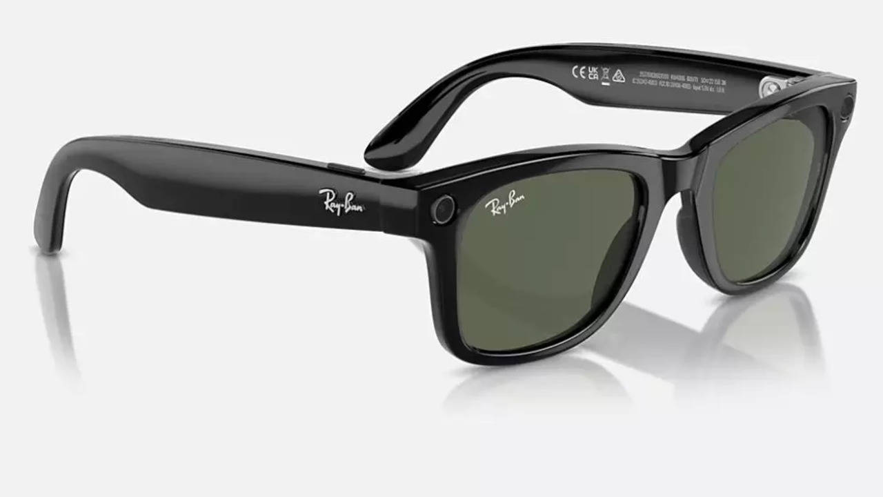Buy Ray-Ban Black Sunglasses(0RB2283|Rectangle |Black Frame|Green Lens |52  mm ) online