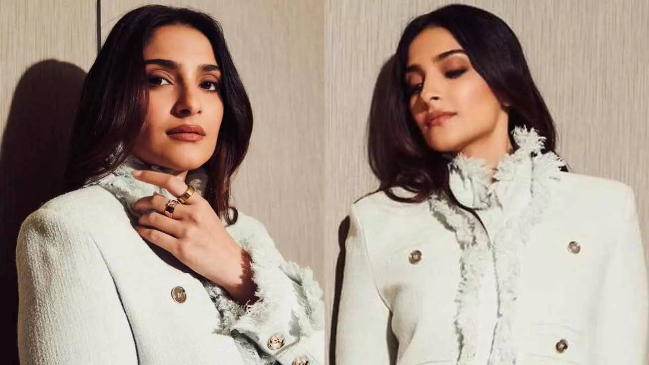 Sonam Kapoor stuns in an all white outfit by Chinese designer | - Times of  India