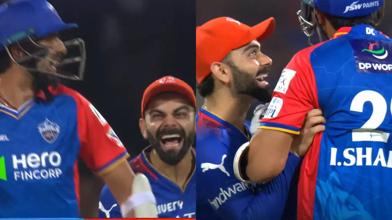 Kohli and Ishant Share Friendly Banter in RCB vs DC Match