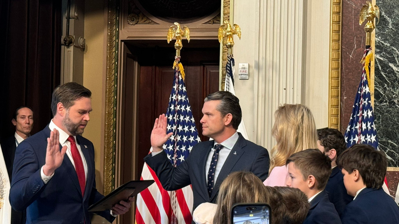 Pete Hegseth Seven Children: Pete Hegseth's seven children present as he  takes oath as defense secretary. Video viral - The Times of India