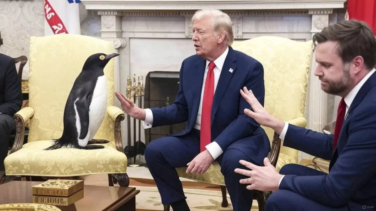 Penguins gotta pay too': Social media has a field day over Trump's tariff  on uninhabited island - The Times of India