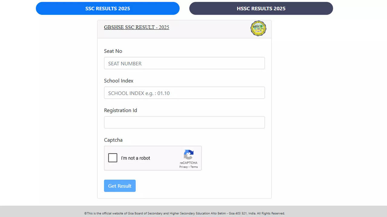 GBSHSE Goa Board Class 10 SSC Result 2025: Date, time and steps to check your scores