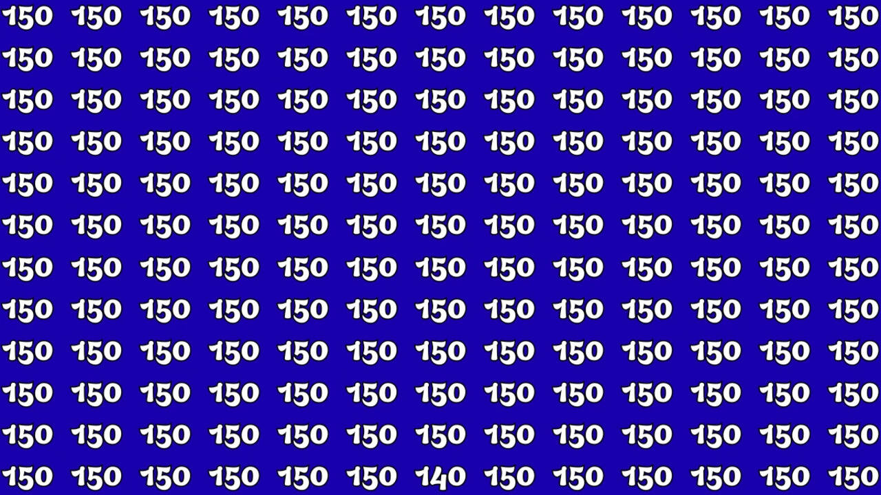 Only people with eagle eyes can spot the number 140 in under 8 seconds