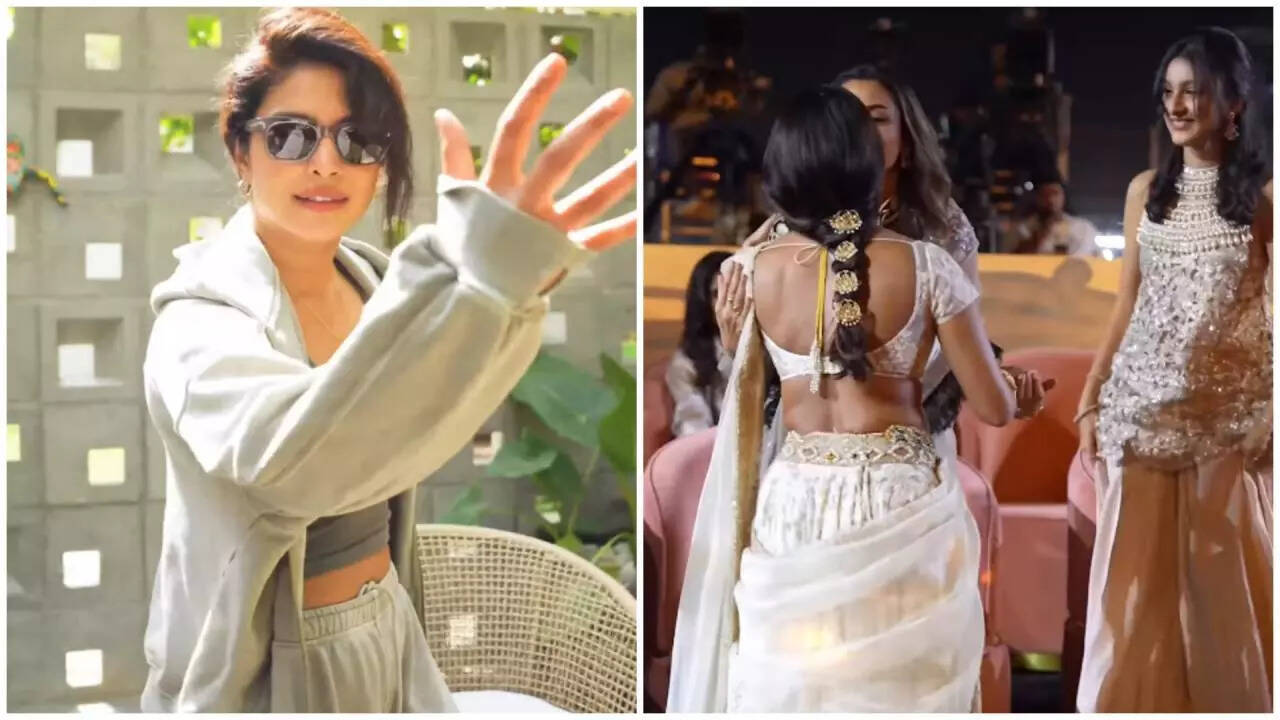 Priyanka Chopra practices Telugu lines, greets Mahesh Babu, SS Rajamouli, Namrata Shirodkar and Sitara in new BTS from Varanasi launch