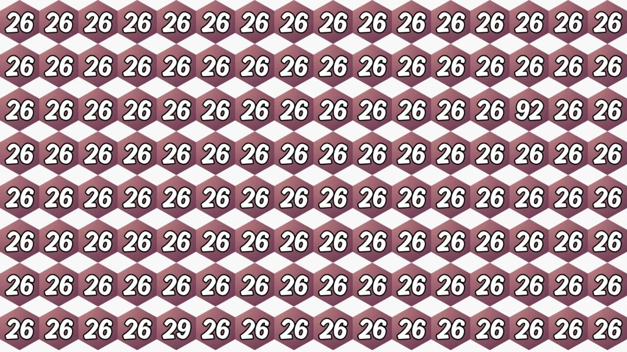 Optical illusion challenge: Spot 92 and 29 among 26s in just 8 seconds