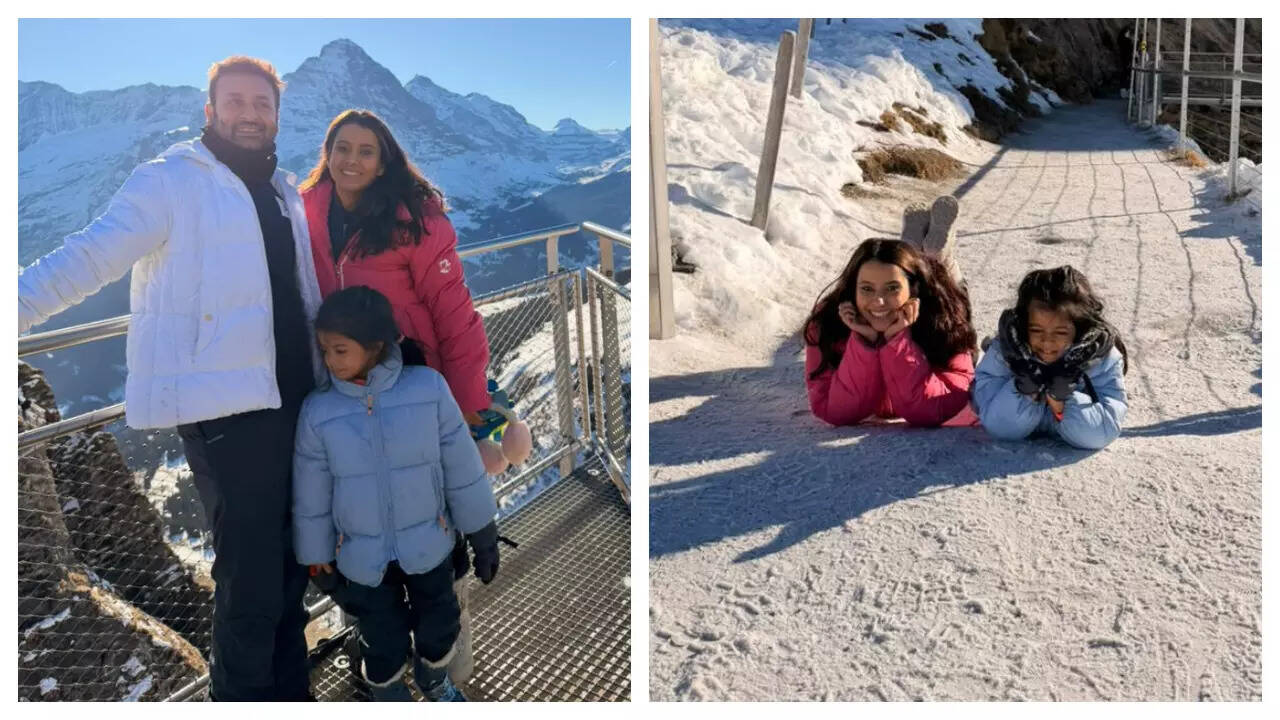 Exclusive - Pranitaa Pandit welcomes the New Year with husband Shivi Pandit and daughter Anysha in Switzerland; says 'Felt like the perfect place to welcome a new beginning'