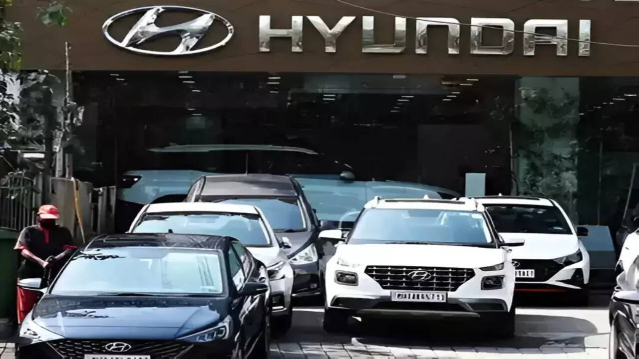 Hyundai cars in India showroom