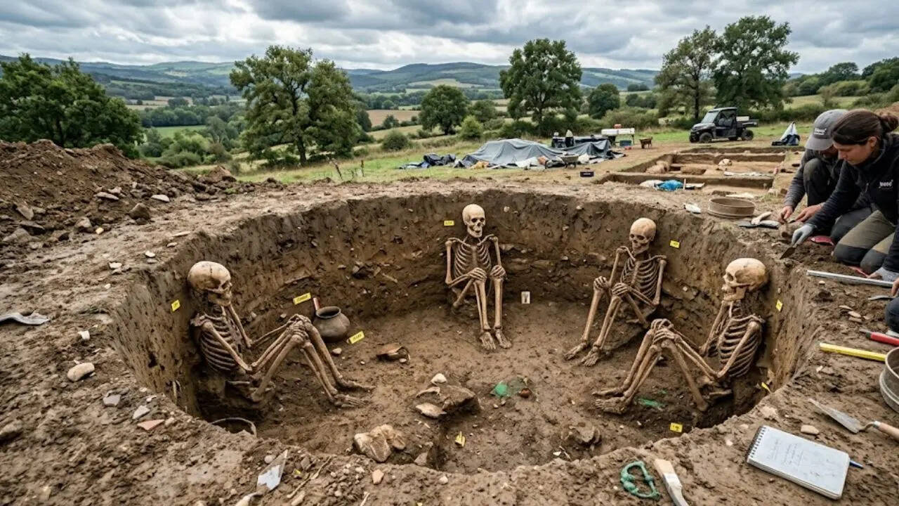 Ancient mystery unearthed in France: Why were these ancient Celtic ᴅᴇᴀᴅ placed sitting in their graves | World News - The Times of India