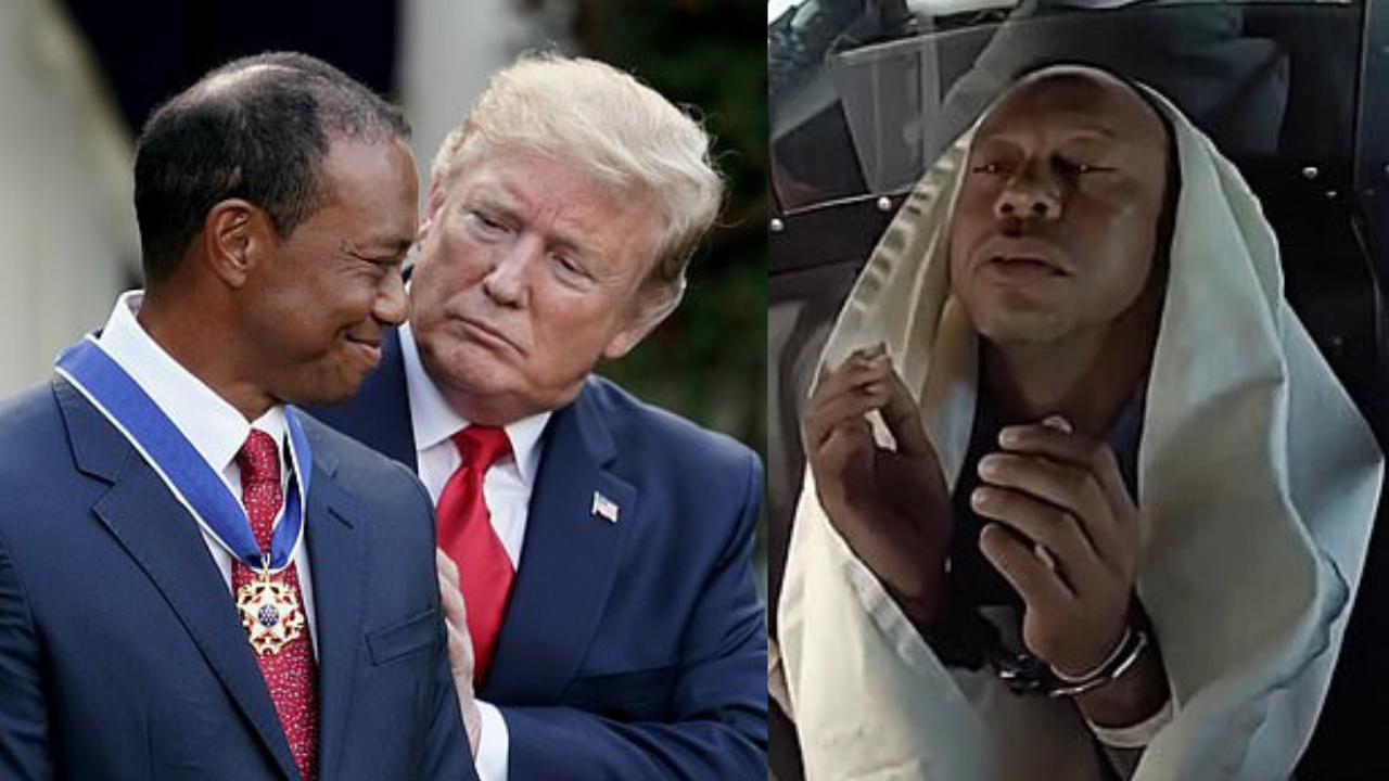 Tiger Woods makes surprising Donald Trump claim after crash as bodycam footage and DUI arrest details come to light