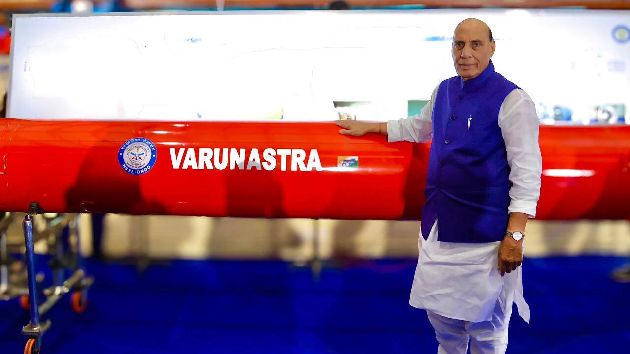 India commissions third indigenous nuclear submarine; Rajnath unveils frigate, Vizag facility
