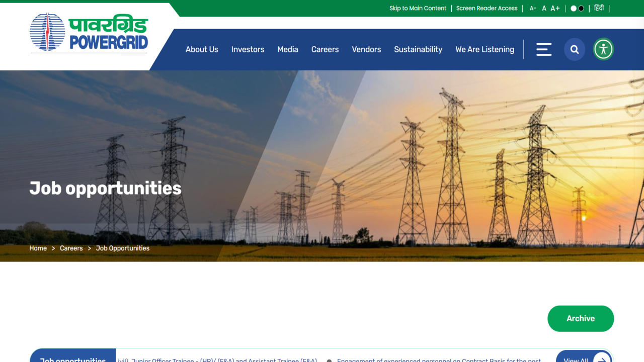 PGCIL Opens 668 Diploma Trainee Posts; Registration Starts April 20