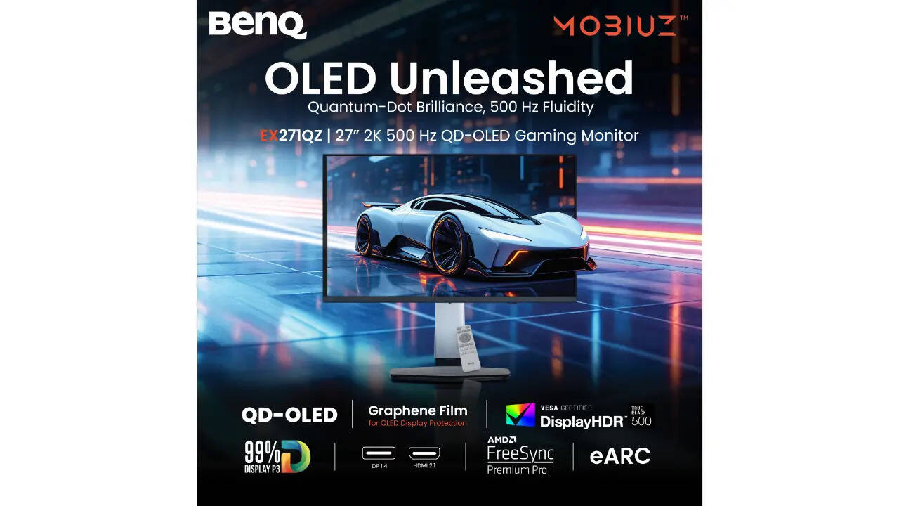 BenQ launches Mobiuz EX271QZ 27-inch QHD 500Hz QD-OLED gaming