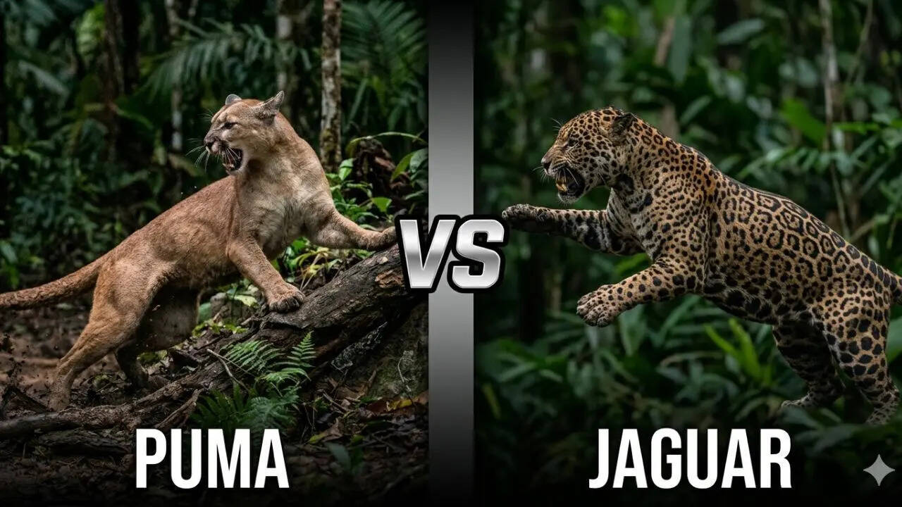 Puma vs Jaguar: Comparing the power, agility and survival skills of two apex predators