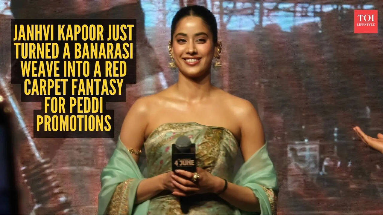 Janhvi Kapoor serves desi princess glam in a reimagined Banarasi gown - The  Times of India
