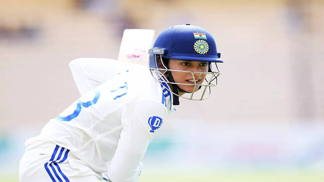 Smriti Mandhana during a landmark 300th international appearance