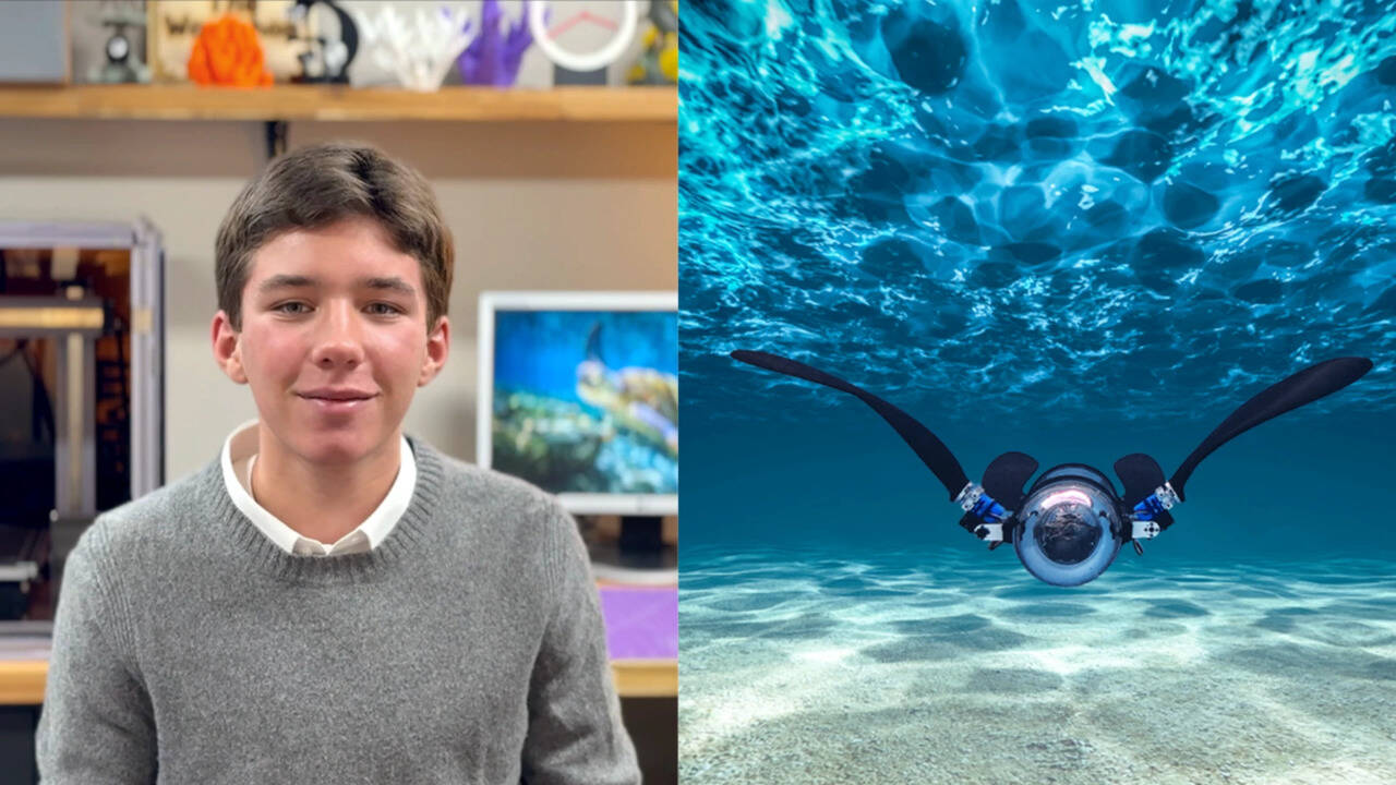 This 16-year-old Canadian student built an AI robot turtle that hunts  plastic invisible to the eye, and won $50,000 for it - The Times of India