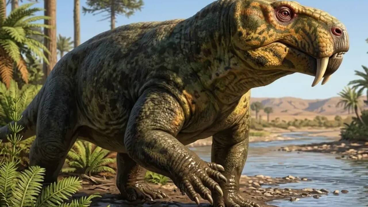 The newly described Dinodontosaurus isiyavamanda, a dicynodont that lived 240 million years ago.
