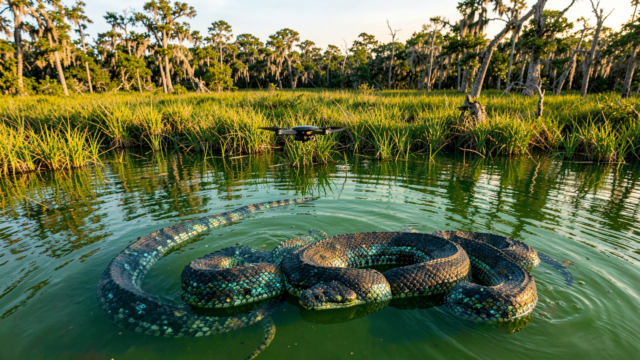 USGS tests drones to track invasive Burmese pythons across Florida’s Everglades