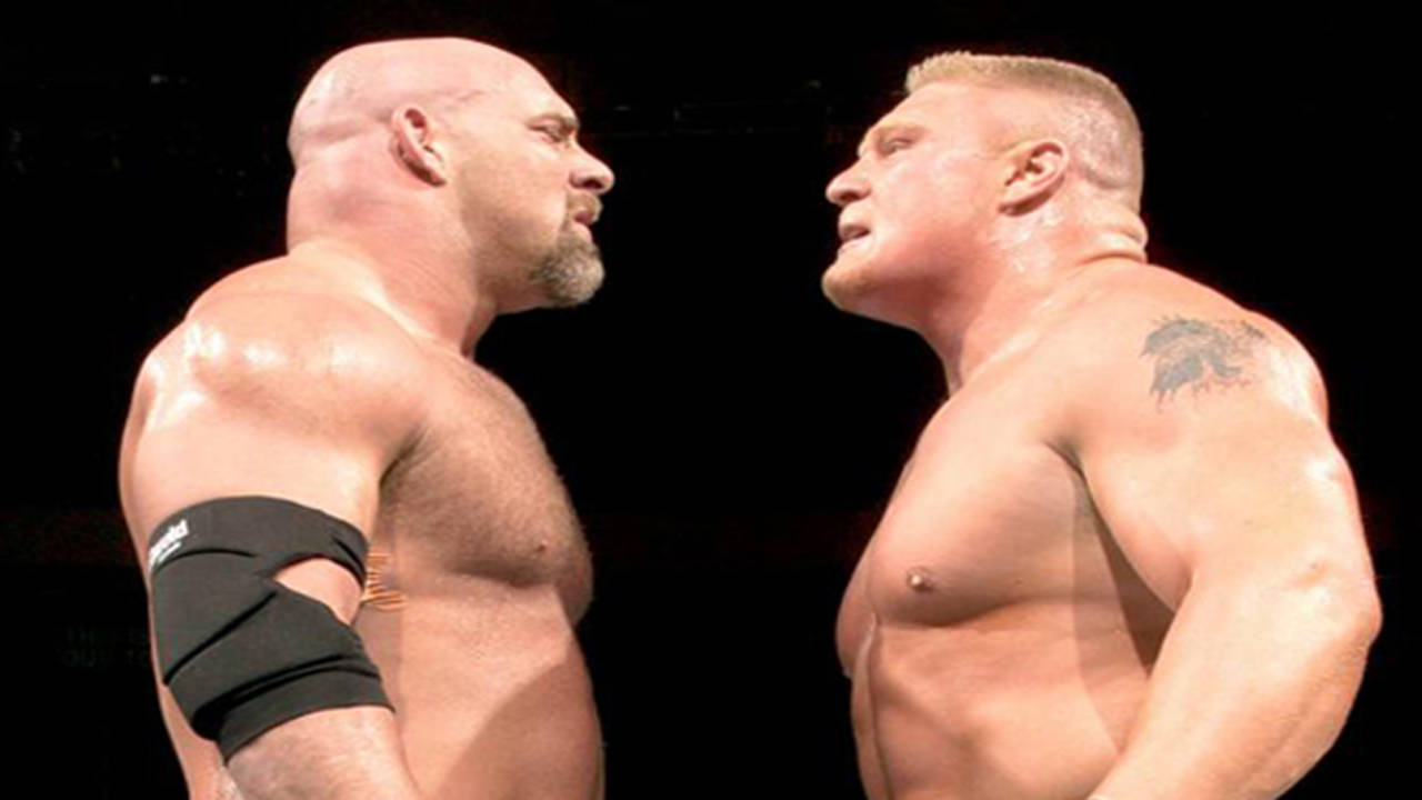 Goldberg accepts Brock Lesnar's WrestleMania challenge: photos