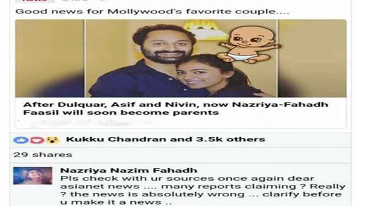 Nazriya nazim pregnant