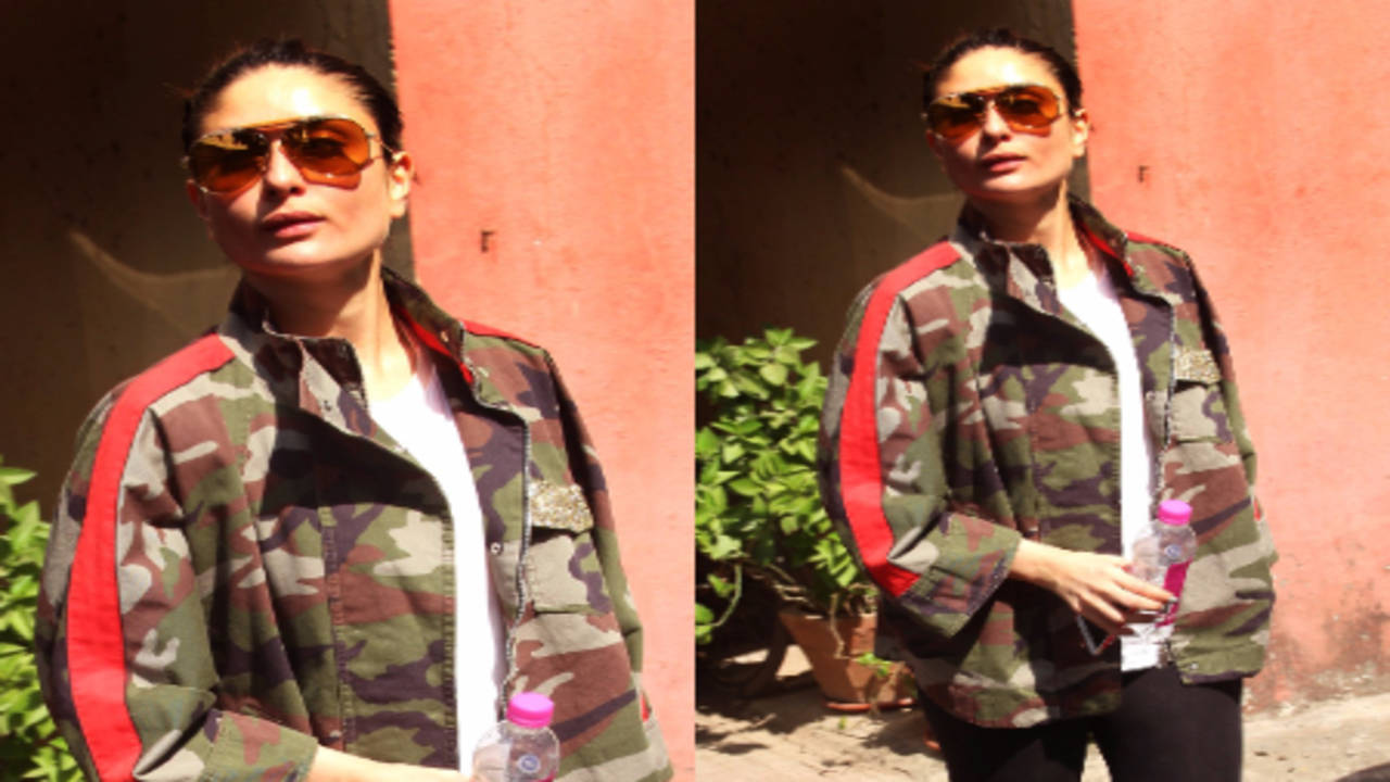 Deepika Padukone makes a stylish appearance in long camouflage