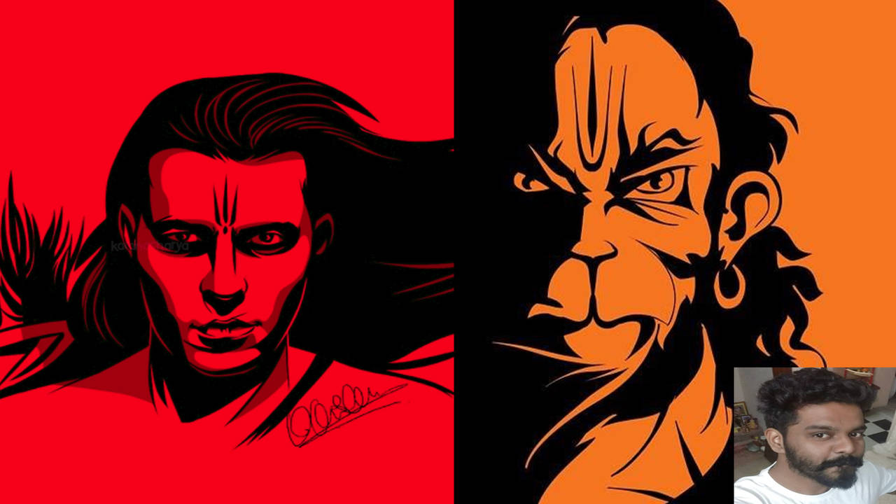 After 'angry' Hanuman, Mangaluru vector artist creates stoic Rama ...