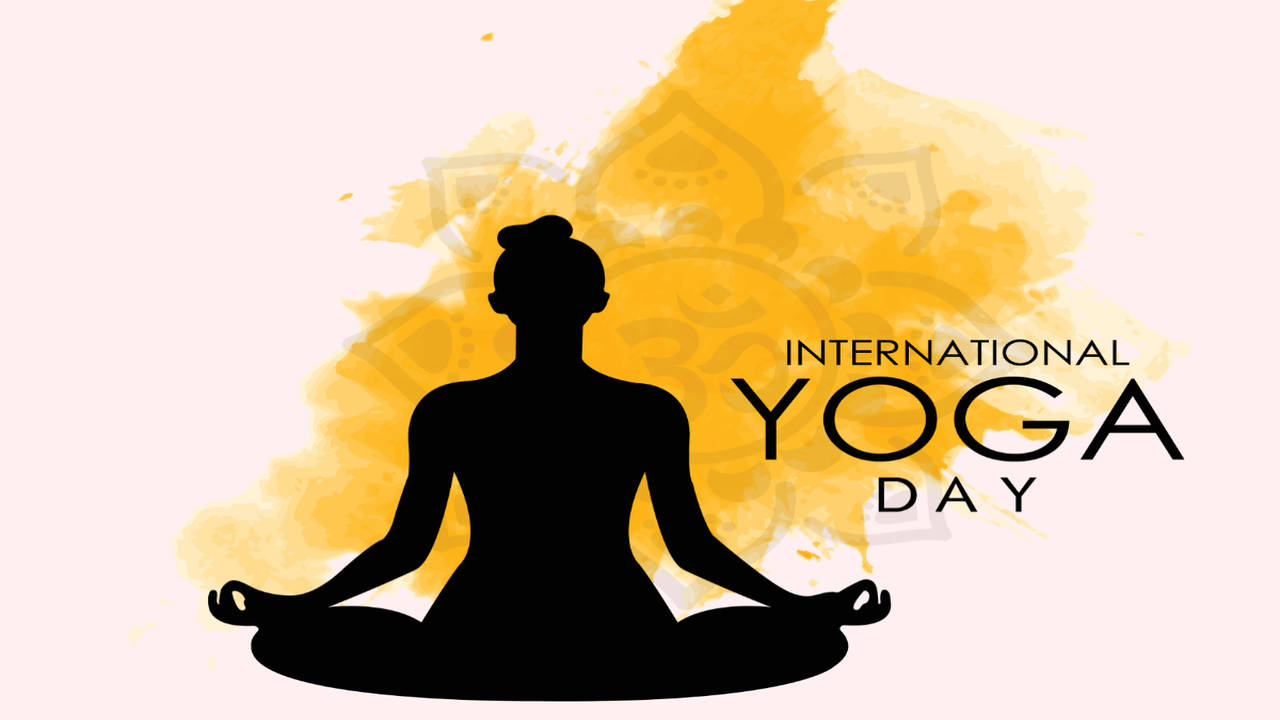 Free Vector  International yoga day 21st june vector illustration