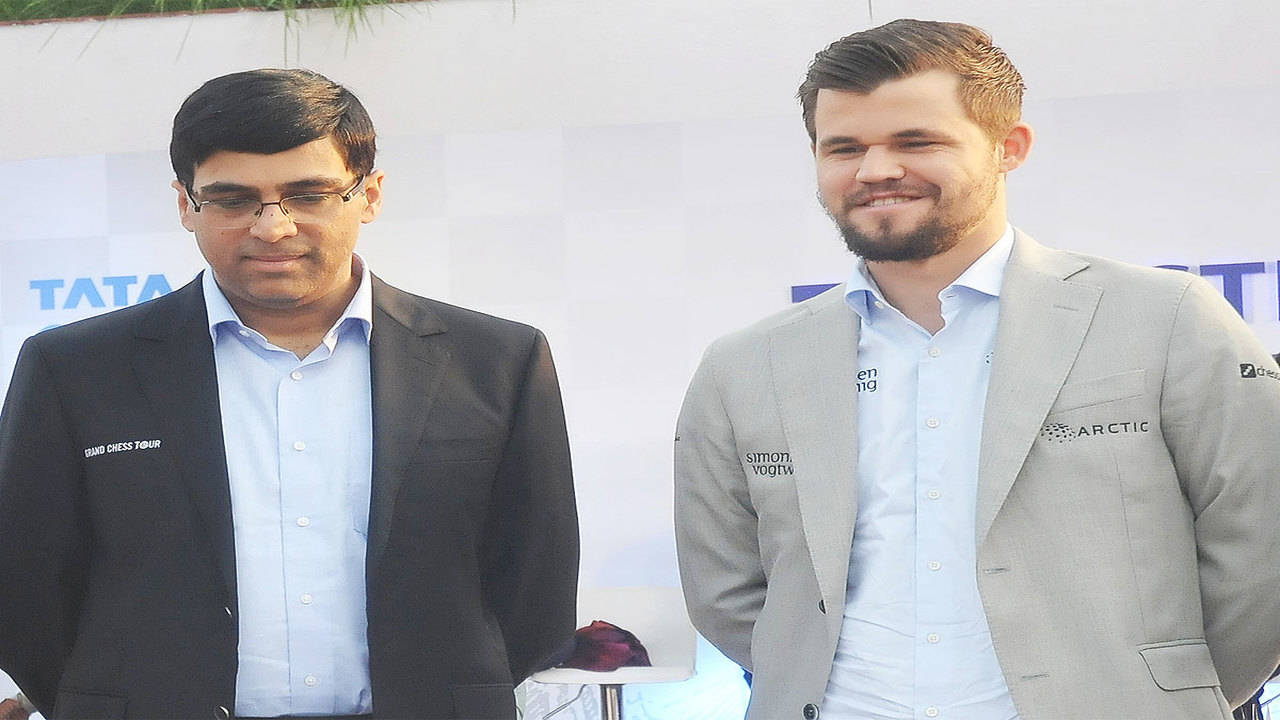 Viswanathan Anand tied fifth, Magnus Carlsen on course to win in Kolkata -  The Statesman